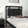 Stylish Black Bed Headboard - Solid Pine Wood 95.5x4x100 cm