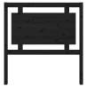 Stylish Black Bed Headboard - Solid Pine Wood 95.5x4x100 cm