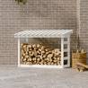 Firewood Rack White 108x64.5x78 cm | Solid Pine Wood Storage