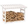 Firewood Rack White 108x64.5x78 cm | Solid Pine Wood Storage