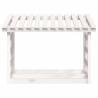 Firewood Rack White 108x64.5x78 cm | Solid Pine Wood Storage