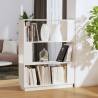 Book Cabinet/Room Divider White 80x25x101 cm Solid Wood Pine Colour white Quantity in Package 1 