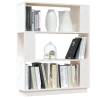 Book Cabinet & Room Divider - White Solid Pine 80x25x101 cm