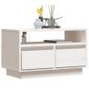 White TV Cabinet 60x35x37 cm Solid Pine | Stylish & Durable