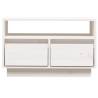 White TV Cabinet 60x35x37 cm Solid Pine | Stylish & Durable