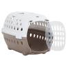 Durable Pet Transport Box - White & Brown | 50x34.5x32 cm