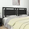 Bed Headboard Black 205.5x4x100 cm Solid Pine Wood Colour black Size 205.5 x 100 cm Quantity in Package 1 