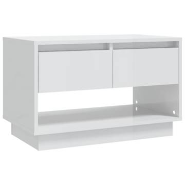 High Gloss White TV Cabinet - Stylish & Functional | Hipo Market