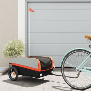 Bike Trailer Black & Orange 30kg Iron - Durable & Versatile