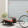 Bike Trailer Black and Orange 30 kg Iron Colour orange Size 122 x 52.5 x 42.5 cm 