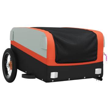 Bike Trailer Black & Orange 30kg Iron - Durable & Versatile