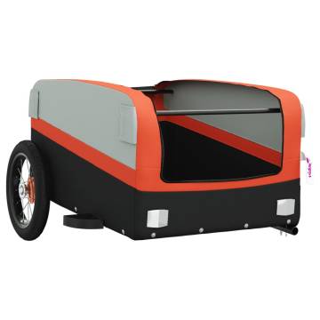 Bike Trailer Black & Orange 30kg Iron - Durable & Versatile