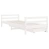 Kids Bed Frame with Drawers - White Solid Pine 90x190 cm