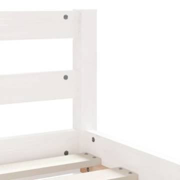 Kids Bed Frame with Drawers - White Solid Pine 90x190 cm