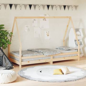 Kids Bed Frame 90x200 cm Solid Wood Pine - Fun & Durable