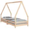 Kids Bed Frame 90x200 cm Solid Wood Pine - Fun & Durable