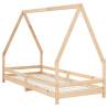 Kids Bed Frame 90x200 cm Solid Wood Pine - Fun & Durable