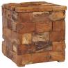 Storage Stool in Solid Teak Wood - Timeless Home Decor