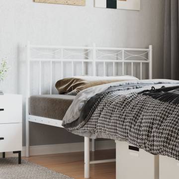 Metal Headboard White 120 cm - Stylish and Sturdy Design