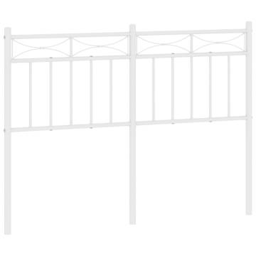 Metal Headboard White 120 cm - Stylish and Sturdy Design