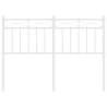 Metal Headboard White 120 cm - Stylish and Sturdy Design