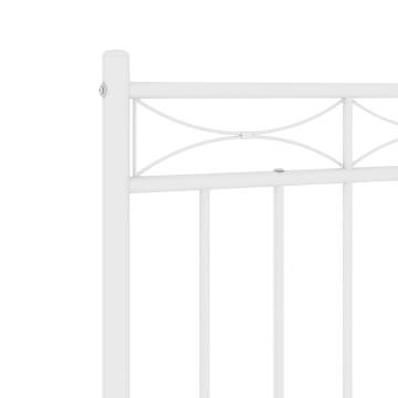 Metal Headboard White 120 cm - Stylish and Sturdy Design