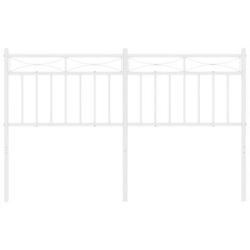 Stylish White Metal Headboard 140 cm - Hipomarket