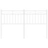 Stylish White Metal Headboard 140 cm - Hipomarket