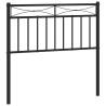 Stylish Black Metal Headboard 90 cm - Hipomarket UK