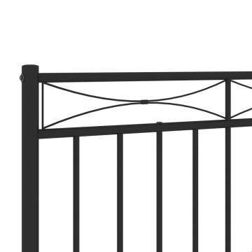 Stylish Black Metal Headboard 90 cm - Hipomarket UK