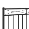 Stylish Black Metal Headboard 90 cm - Hipomarket UK