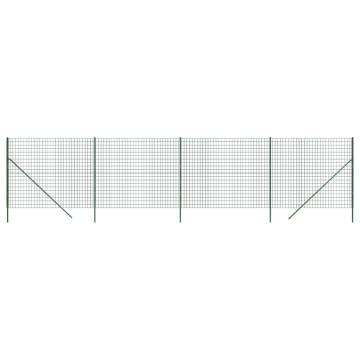 Galvanised Steel Wire Mesh Fence Green 2x10 m | HipoMarket