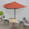 Balcony Parasol with Aluminium Pole Terracotta 270x144x222 cm Half Colour terracotta Quantity in Package 1 