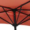 Terracotta Balcony Parasol with Aluminium Pole - 270x144 cm