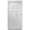 Front Door White 98x198 cm PVC - Durable & Secure Entry