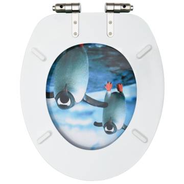 WC Toilet Seat with Soft Close - Penguin Design | Hipomarket