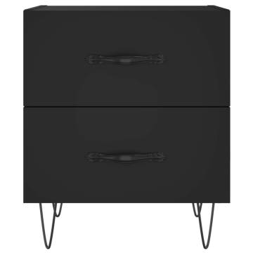 Modern Black Bedside Cabinets - 2 pcs | Hipomarket