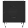 Modern Black Bedside Cabinets - 2 pcs | Hipomarket