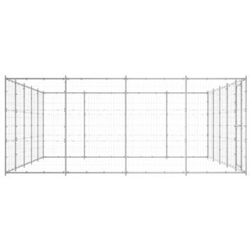 Outdoor Dog Kennel Galvanised Steel 24.2 m² | HipoMarket