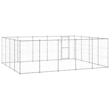 Outdoor Dog Kennel Galvanised Steel 24.2 m² | HipoMarket