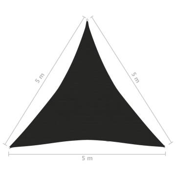 HDPE Sunshade Sail 5x5m Black | UV & Mould Resistant