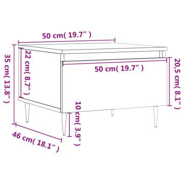 Elegant Sonoma Oak Coffee Table - 50x46x35 cm | HipoMarket