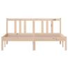 Solid Wood Bed Frame 140x190 cm - Modern & Sturdy Design