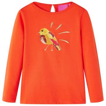 Kids' Long Sleeve T-Shirt - Dark Orange 104 | Hipo Market