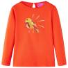 Kids' T-shirt with Long Sleeves Dark Orange 104 Colour orange Size 104 (3-4y) 