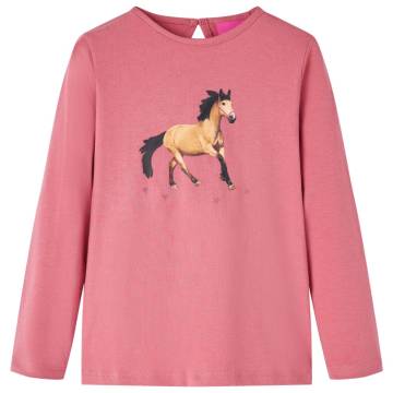 Kids' Long Sleeve T-shirt - Old Pink | Size 140 - Hipomarket