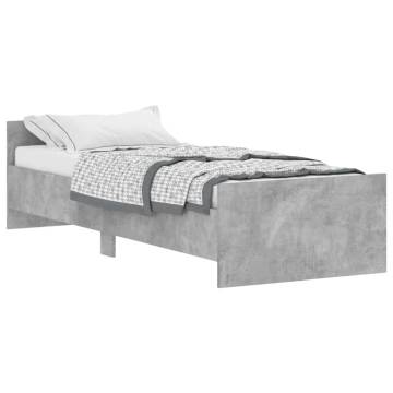 Concrete Grey Bed Frame 75x190 cm | Stylish & Durable Design