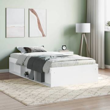 Stylish White Bed Frame 90x200 cm - Practical & Durable