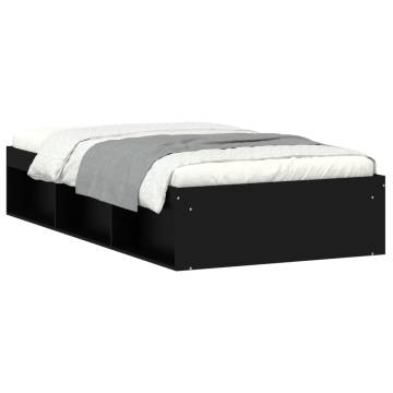 Black Bed Frame 100x200 cm - Stylish & Practical Design