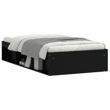 Black Bed Frame 100x200 cm - Stylish & Practical Design